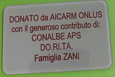 Targhetta donazione