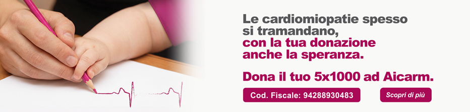 Banner firma del 5 per mille (Padre e figlio che firmano)
